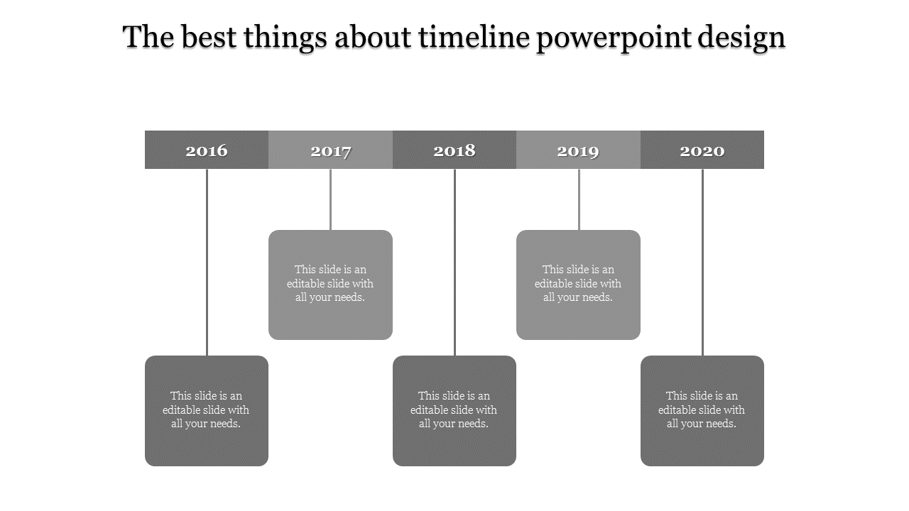 Effective Timeline Design PowerPoint In Grey Color Slide